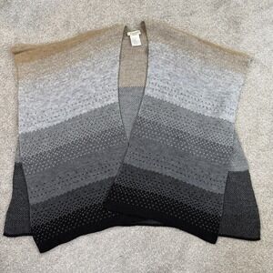 Cocogio‎ Open Front Knit Poncho Sweater Multicolor Alpaca Wool Blend Italy